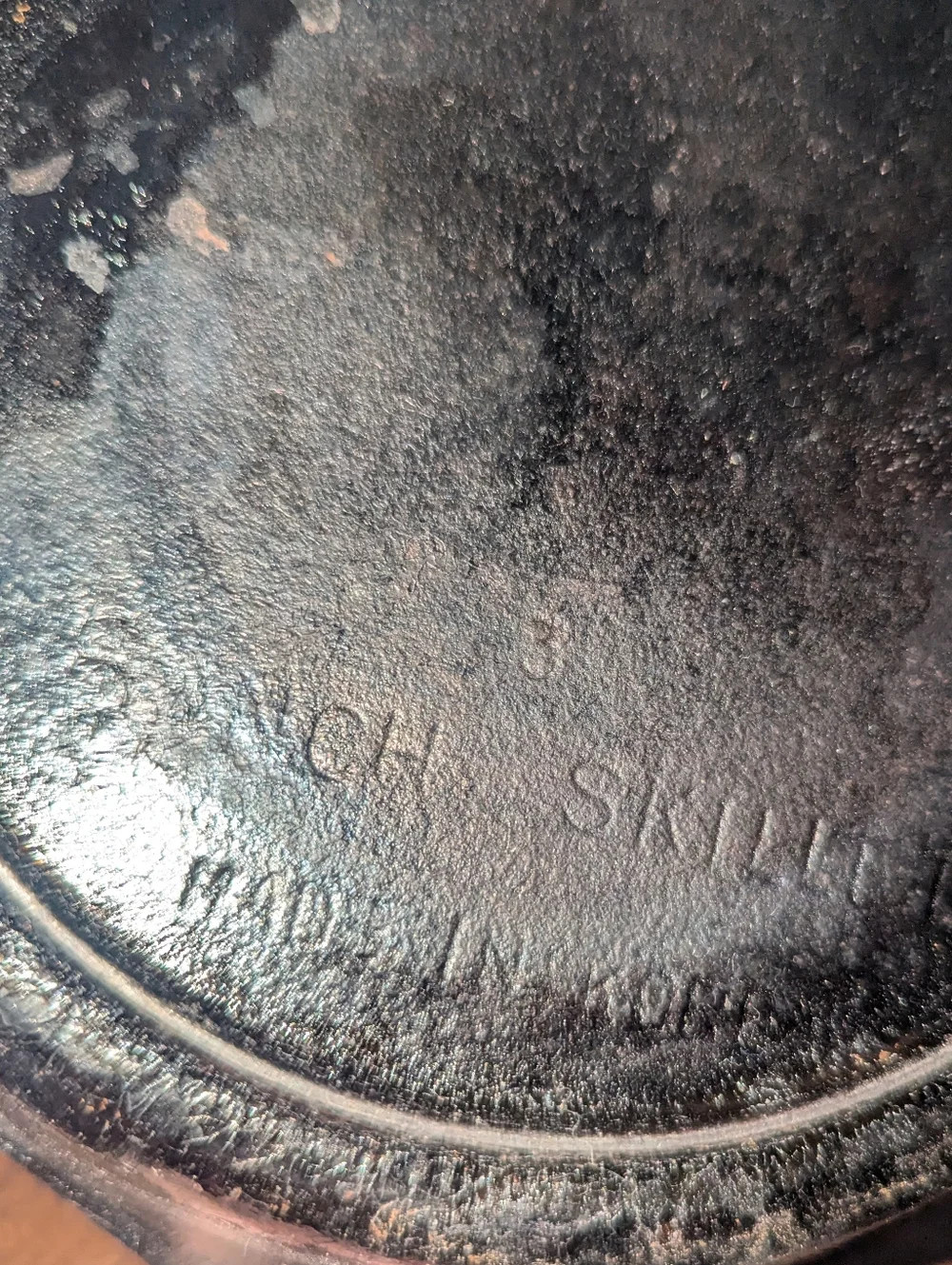Vintage 8 Inch Korean Cast Iton Skillet